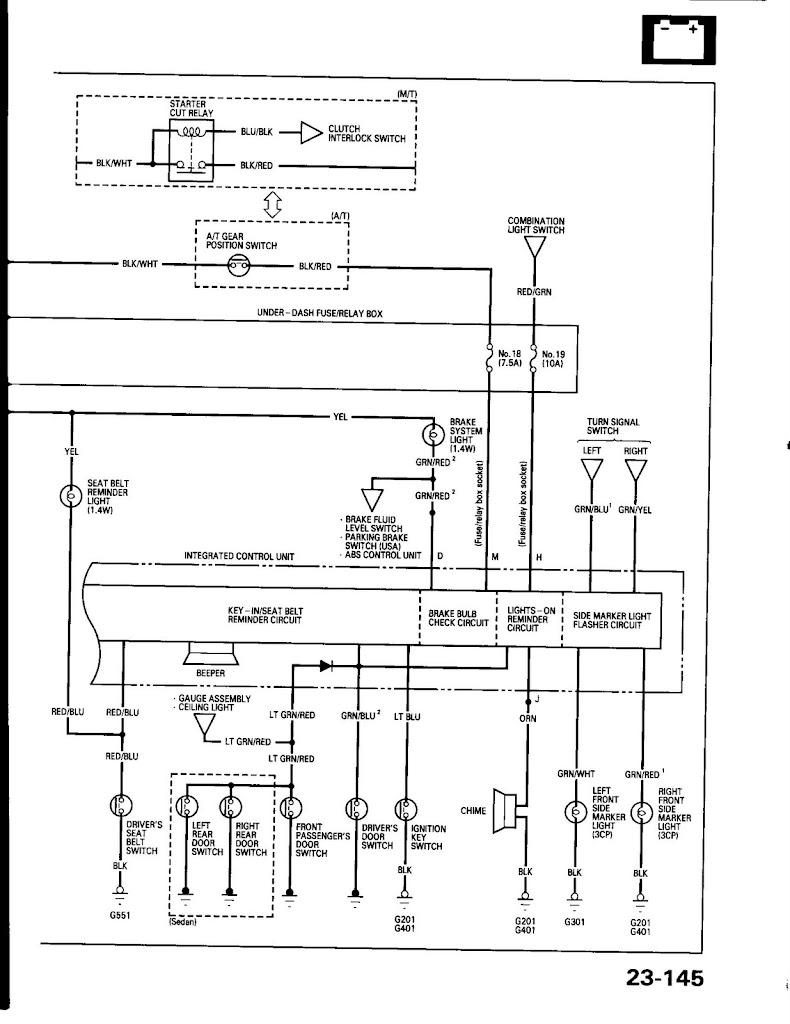 94 Honda Civic Radio Wiring Diagram / 94 Honda Civic Wiring Diagram For